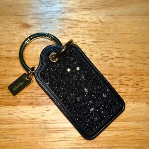 Coach sparkle and stars keychain